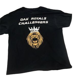 Oak Royal Challengers T-shirt Men's L Black Logo Short Sleeve
